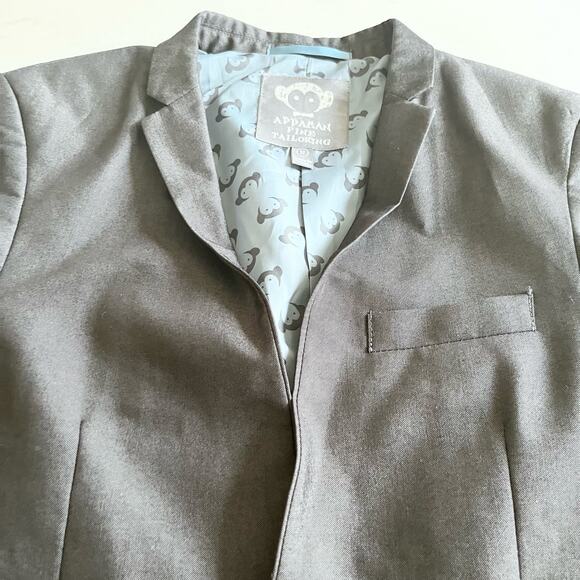 Appaman boys charcoal gray suit jacket blazer sport coat 12 - Picture 5 of 7